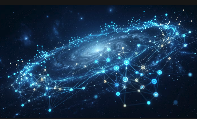Constellation de nœuds connectés représentant un réseau d'agents IA