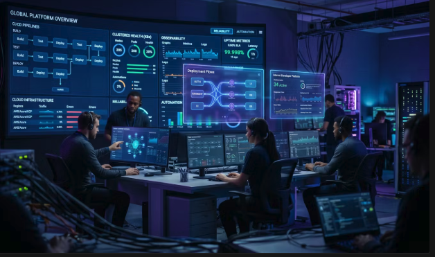 Centre de supervision DevOps avec dashboards CI/CD et observabilité